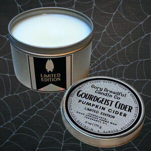 Gourdgeist Cider Wickless Candle Tin: Spiced Pumpkin Cider Scent